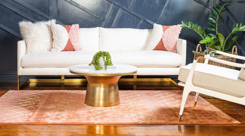 Hollywood Luxe Collection Area Rug - Sunset (Coral Gold) Rectangle Coral Gold  lifestyle 4