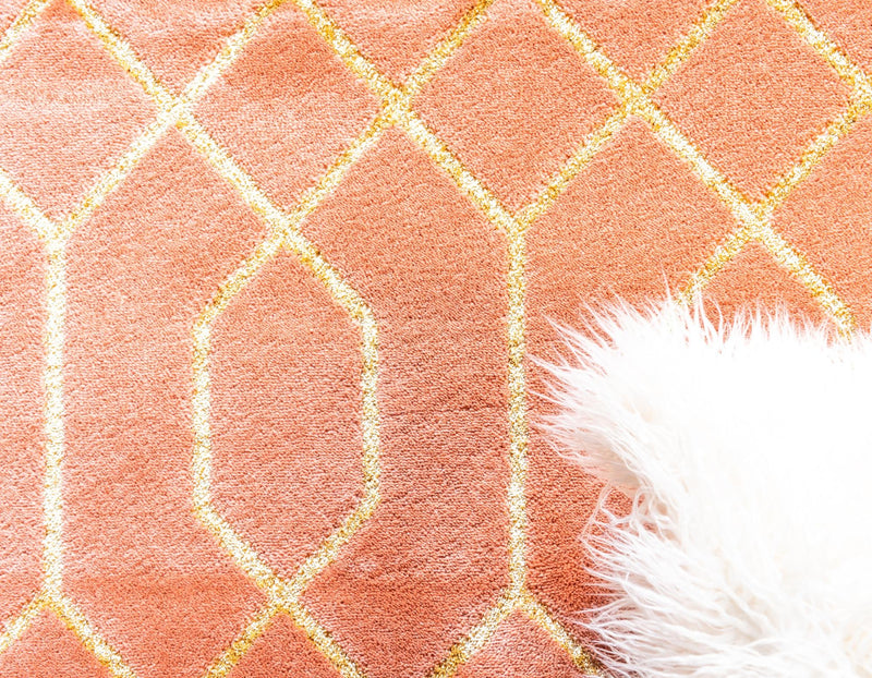 Hollywood Luxe Collection Area Rug - Sunset (Coral Gold) Rectangle Coral Gold  lifestyle 6