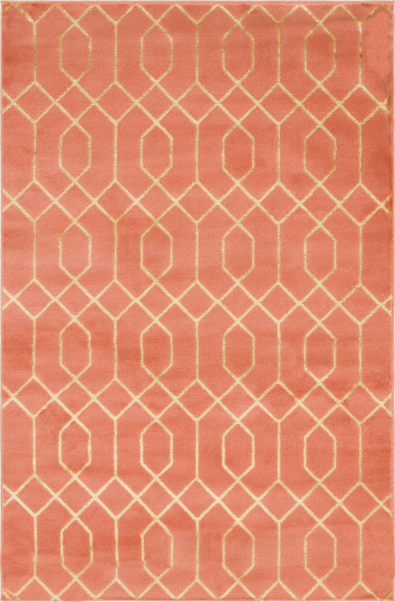 Hollywood Luxe Collection Area Rug - Sunset (Coral Gold) Rectangle Coral Gold  lifestyle 2