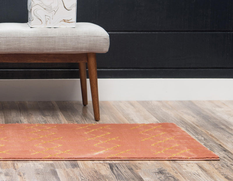 Hollywood Luxe Collection Area Rug - Sunset (Coral Gold) Runner Coral Gold  lifestyle 13