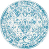 Amalfi Coast Woven Collection Area Rug -  Positano Round Blue  lifestyle 19