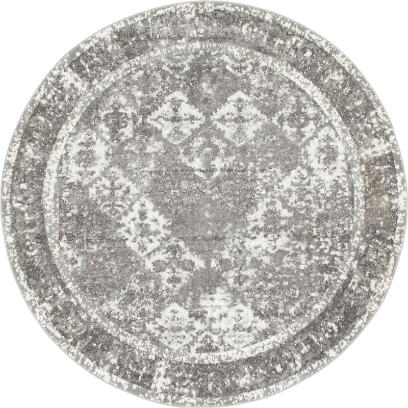Amalfi Coast Woven Collection Area Rug -  Positano Round Gray  lifestyle 61