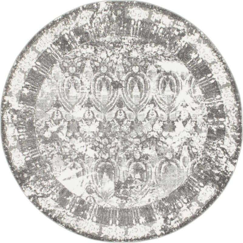 Amalfi Coast Woven Collection Area Rug -  Capri Round Gray  lifestyle 31