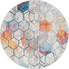 Spectrum Array Collection Area Rug - Aurora Round White  lifestyle 16