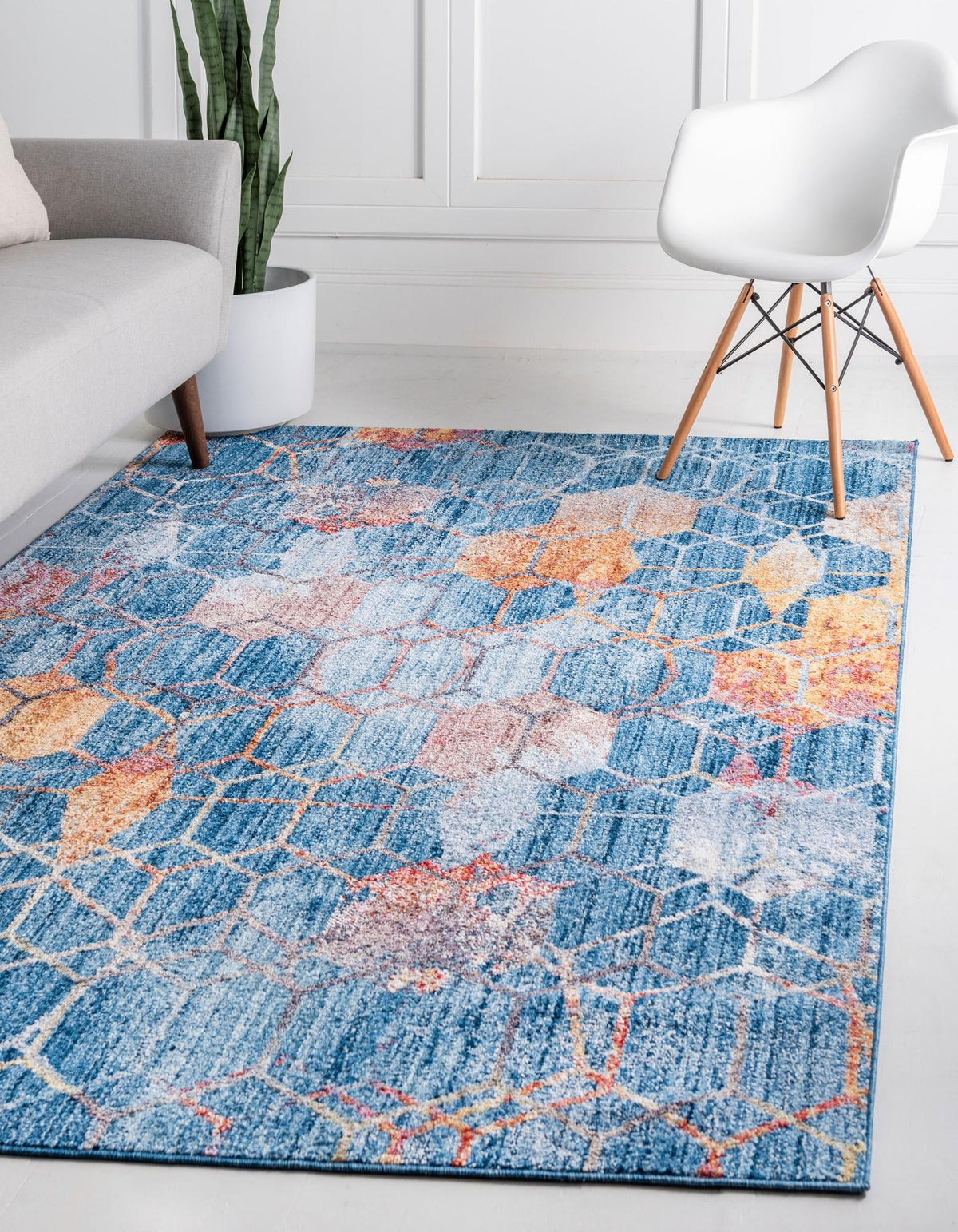 Spectrum Array Collection Area Rug - Aurora Rectangle Blue  lifestyle 7