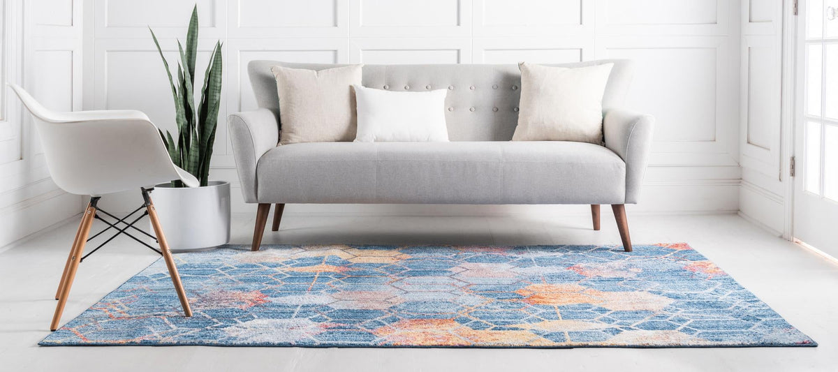 Spectrum Array Collection Area Rug - Aurora Rectangle Blue  lifestyle 13
