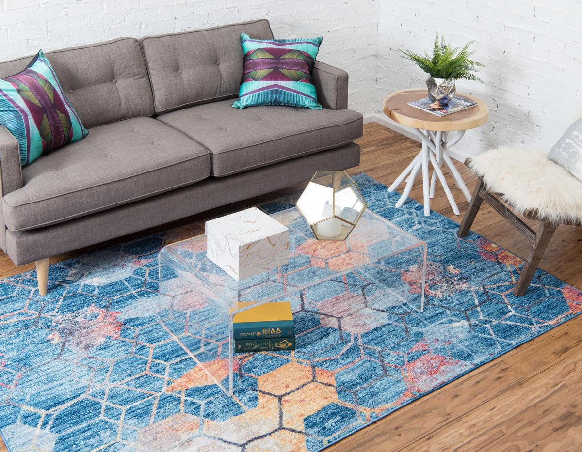 Spectrum Array Collection Area Rug - Aurora Rectangle Blue  lifestyle 33