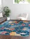 Spectrum Array Collection Area Rug - Aurora Square Blue  lifestyle 42
