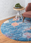 Spectrum Array Collection Area Rug - Aurora Round Blue  lifestyle 59