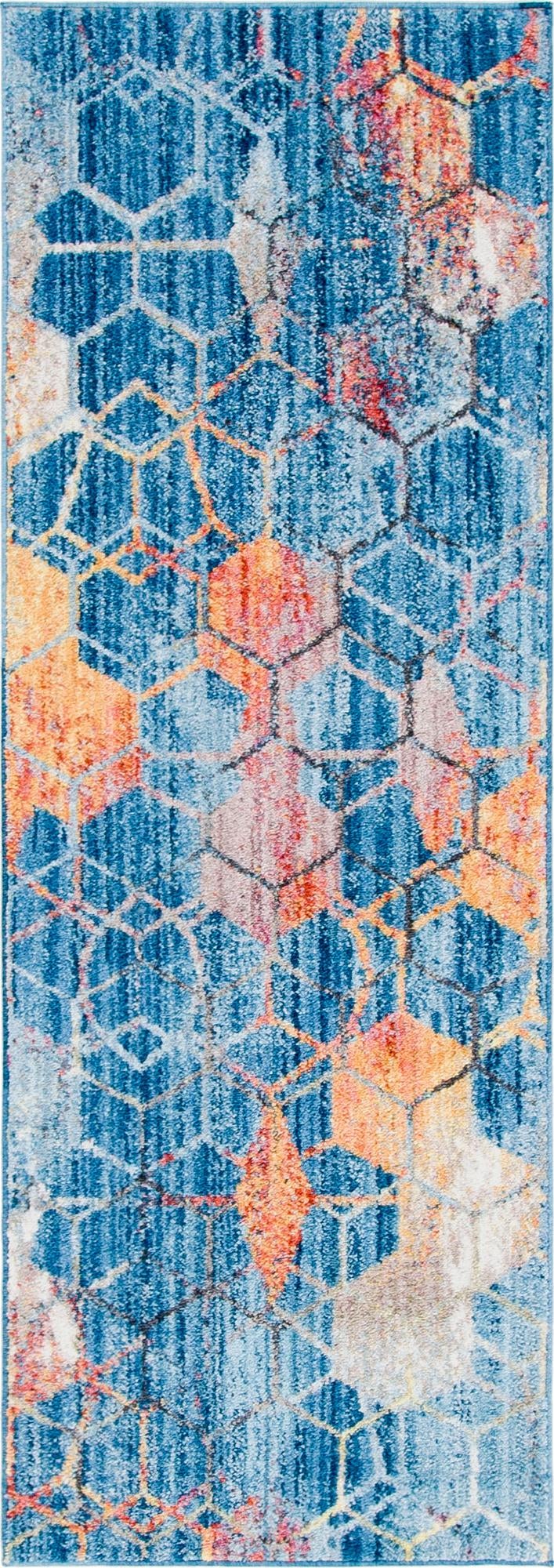 Spectrum Array Collection Area Rug - Aurora Runner Blue  lifestyle 39