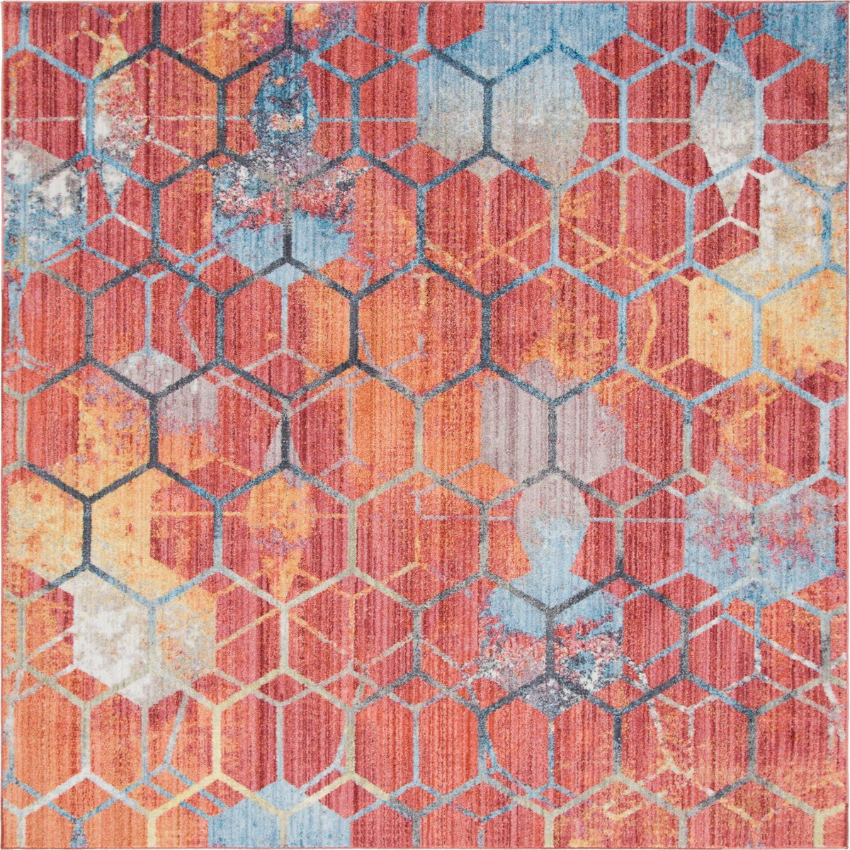 Spectrum Array Collection Area Rug - Aurora Square Red  lifestyle 40