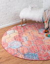 Spectrum Array Collection Area Rug - Aurora Round Red  lifestyle 46