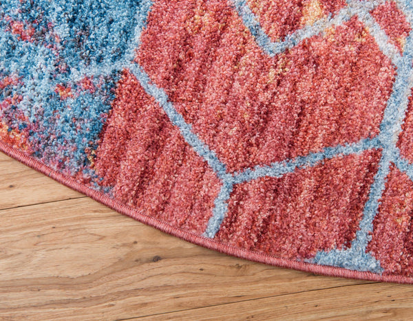 Spectrum Array Collection Area Rug - Aurora Round Red  lifestyle 68