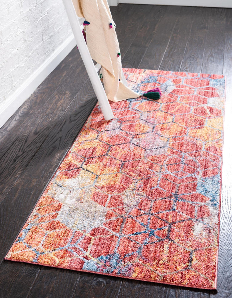 Spectrum Array Collection Area Rug - Aurora Runner Red  lifestyle 18