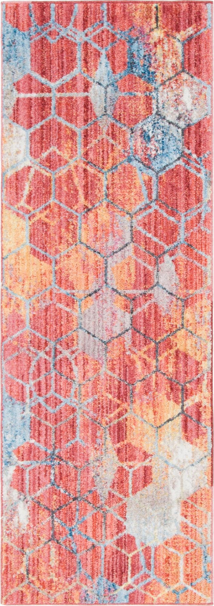 Spectrum Array Collection Area Rug - Aurora Runner Red  lifestyle 14