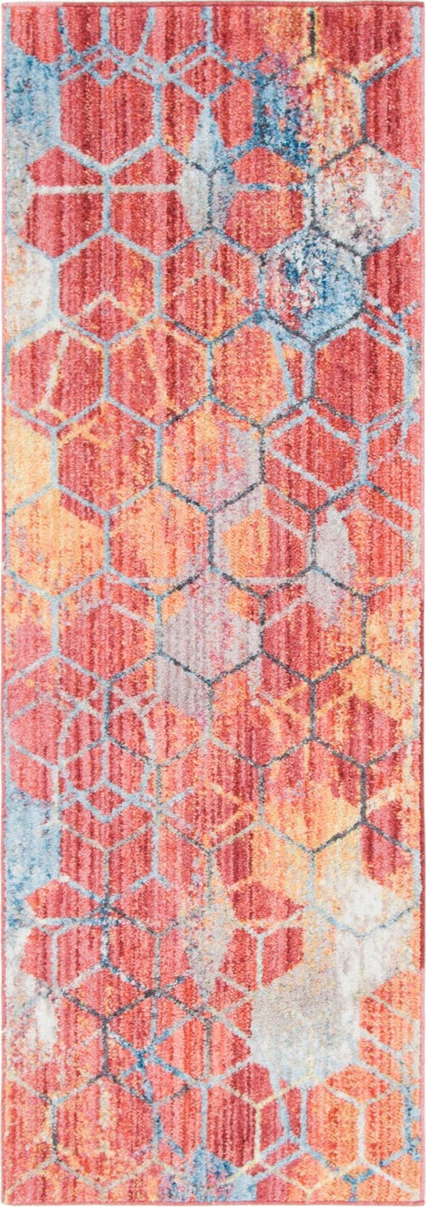 Spectrum Array Collection Area Rug - Aurora Runner Red  lifestyle 14