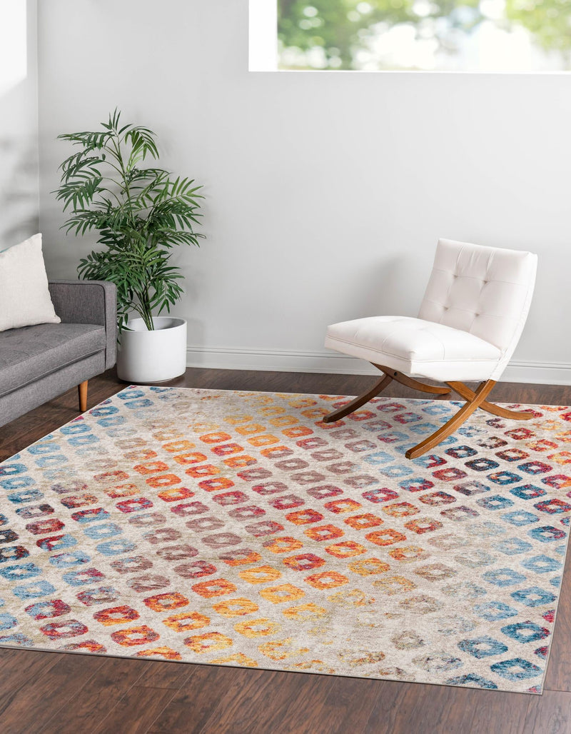Spectrum Array Collection Area Rug -  Serenity Square Multi  lifestyle 40