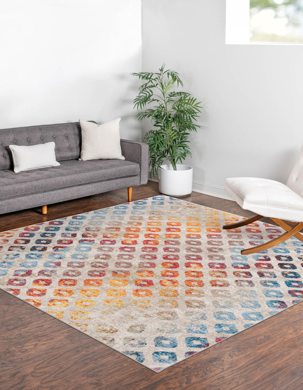 Spectrum Array Collection Area Rug -  Serenity Square Multi  lifestyle 52