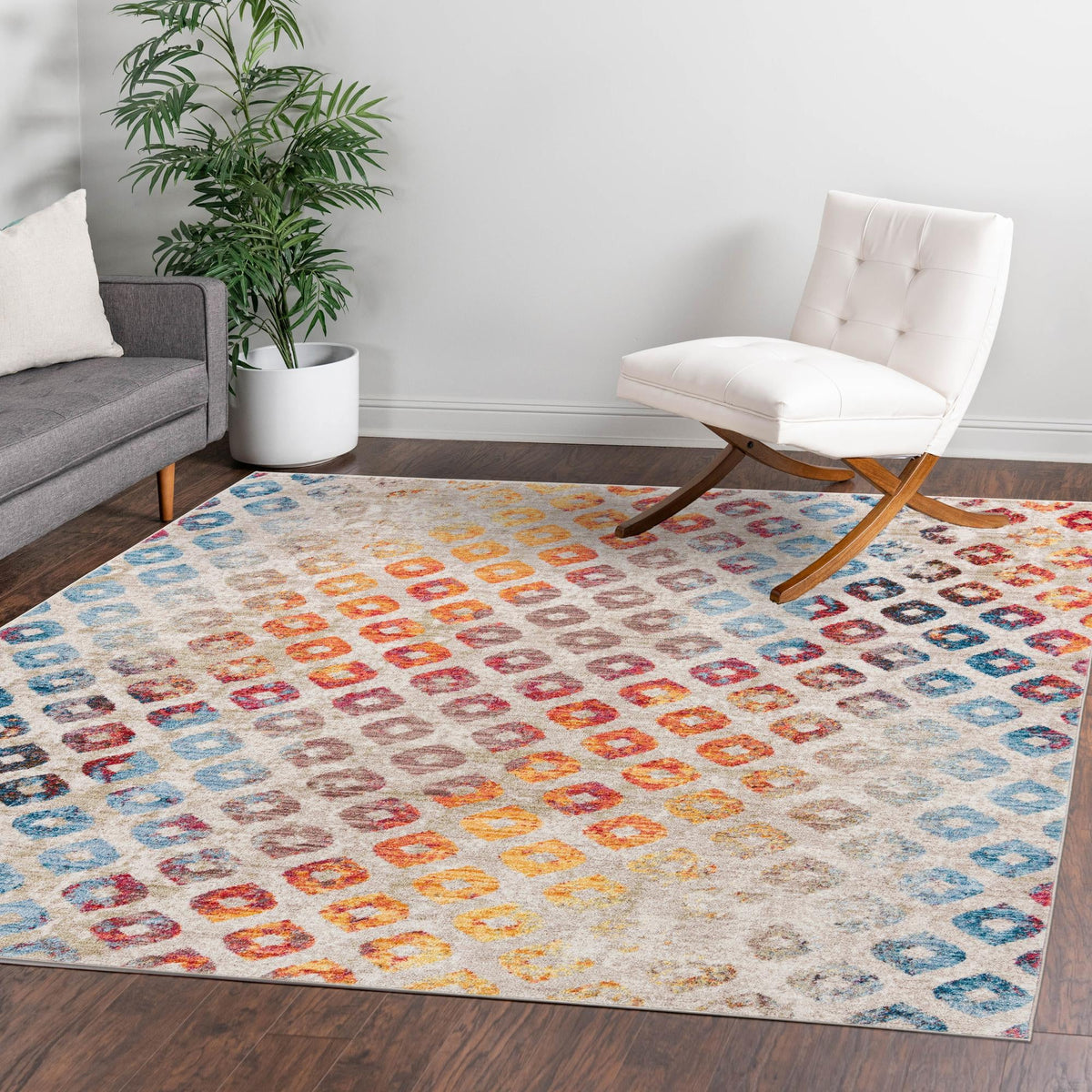 Spectrum Array Collection Area Rug -  Serenity Square Multi  lifestyle 102