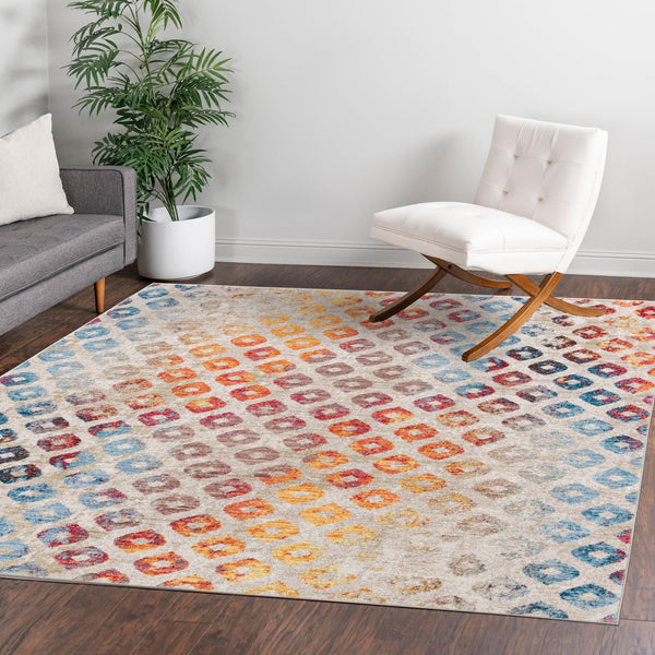 Spectrum Array Collection Area Rug -  Serenity Square Multi  lifestyle 102