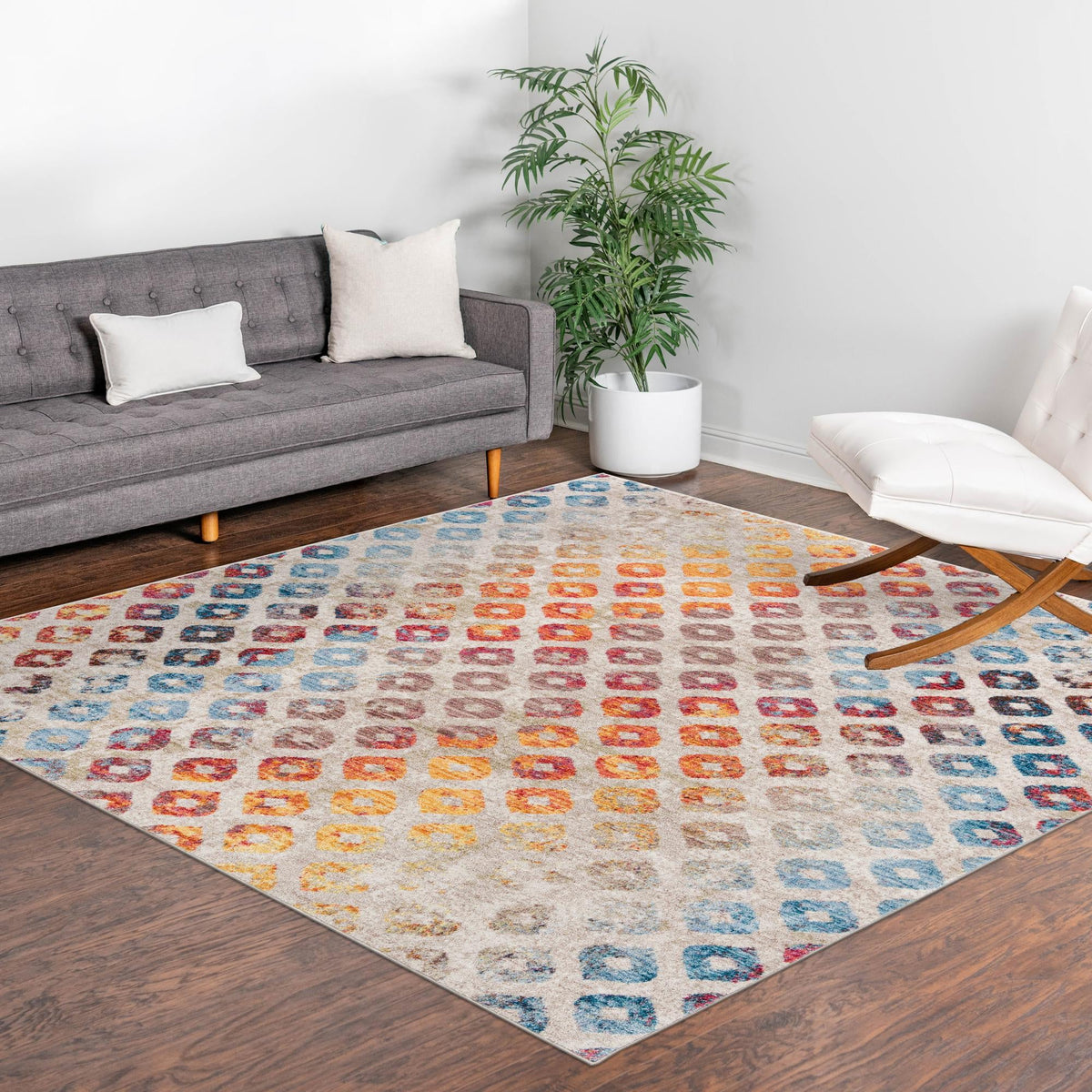 Spectrum Array Collection Area Rug -  Serenity Square Multi  lifestyle 105