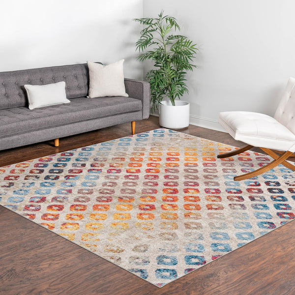 Spectrum Array Collection Area Rug -  Serenity Square Multi  lifestyle 105