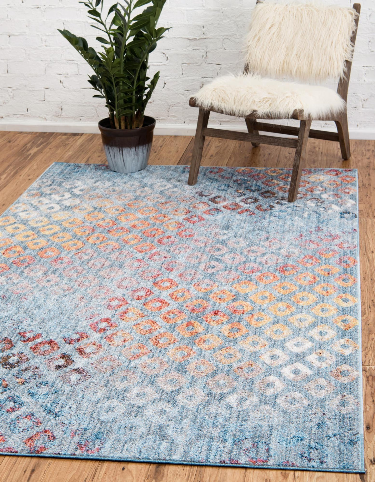Spectrum Array Collection Area Rug -  Serenity Rectangle Blue  lifestyle 7