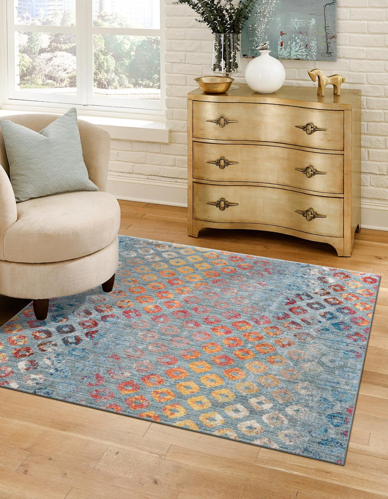 Spectrum Array Collection Area Rug -  Serenity Square Blue  lifestyle 42