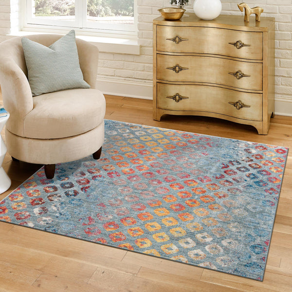 Spectrum Array Collection Area Rug -  Serenity Square Blue  lifestyle 103