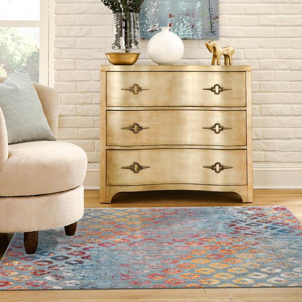 Spectrum Array Collection Area Rug -  Serenity Square Blue  lifestyle 106