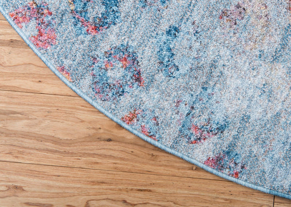 Spectrum Array Collection Area Rug -  Serenity Round Blue  lifestyle 80
