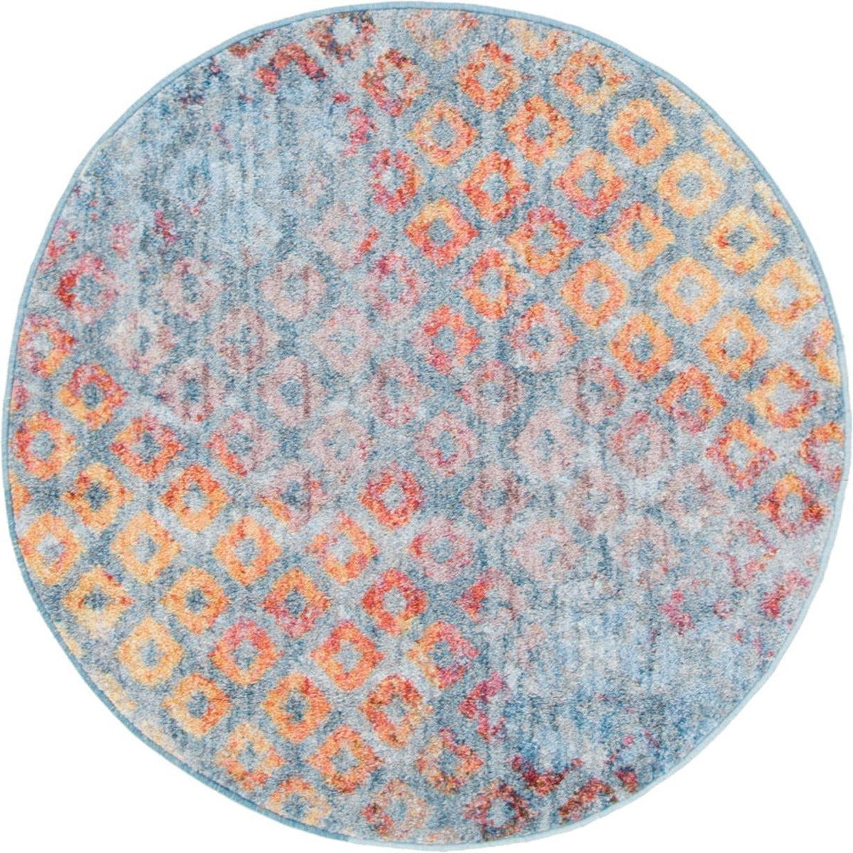 Spectrum Array Collection Area Rug -  Serenity Round Blue  lifestyle 35