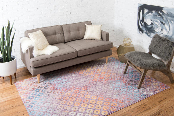 Spectrum Array Collection Area Rug -  Serenity Rectangle Lilac  lifestyle 5