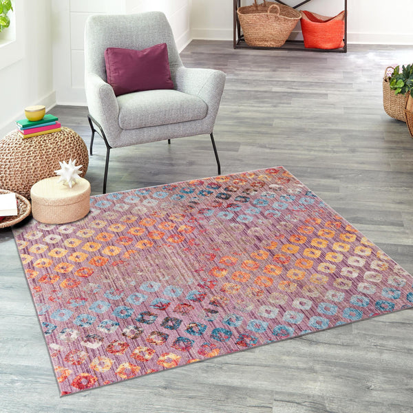 Spectrum Array Collection Area Rug -  Serenity Square Lilac  lifestyle 104