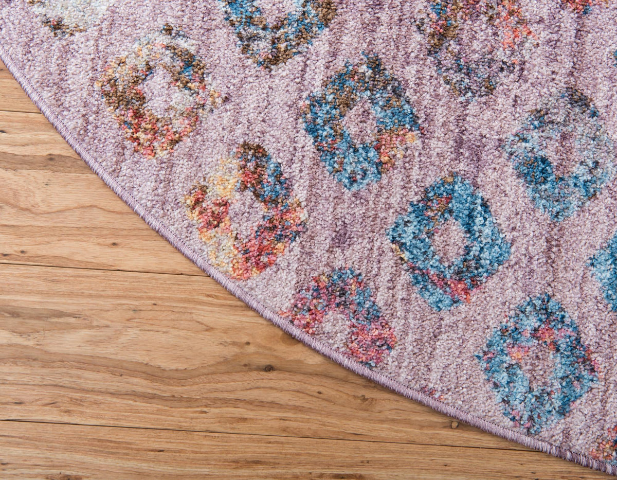 Spectrum Array Collection Area Rug -  Serenity Round Lilac  lifestyle 81