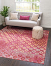 Spectrum Array Collection Area Rug -  Serenity Square Pink  lifestyle 18