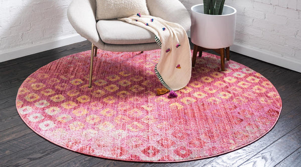 Spectrum Array Collection Area Rug -  Serenity Round Pink  lifestyle 27