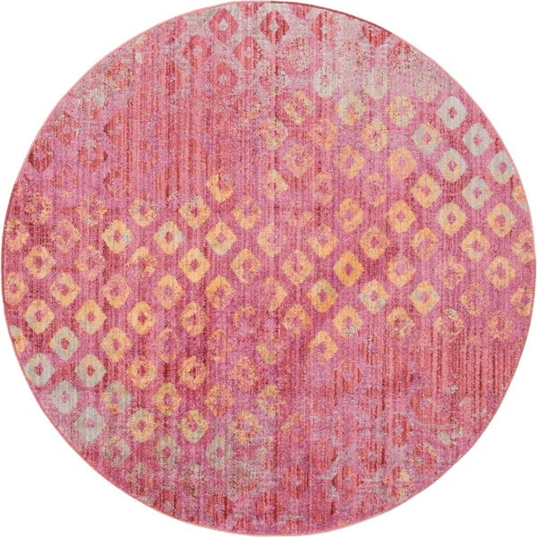Spectrum Array Collection Area Rug -  Serenity Round Pink  lifestyle 15
