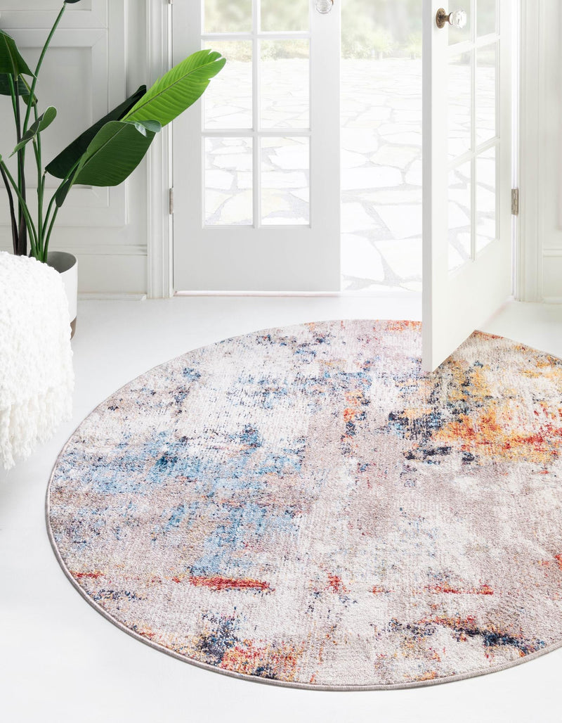 Spectrum Array Collection Area Rug -  Nebula Round Multi  lifestyle 21