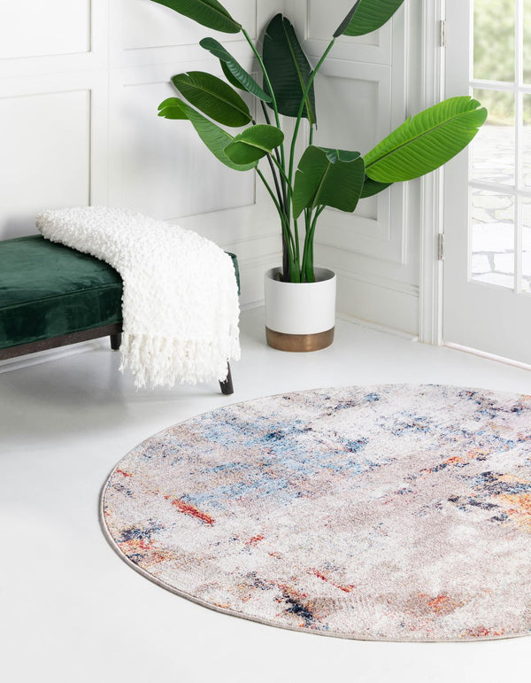 Spectrum Array Collection Area Rug -  Nebula Round Multi  lifestyle 26