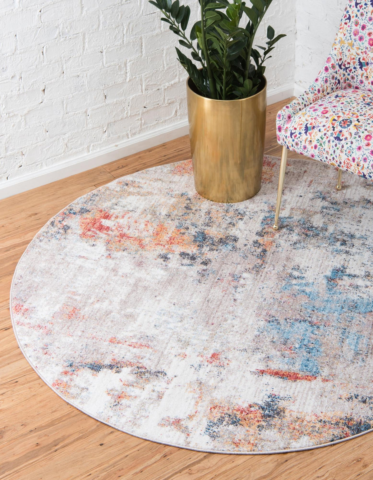 Spectrum Array Collection Area Rug -  Nebula Round Multi  lifestyle 30