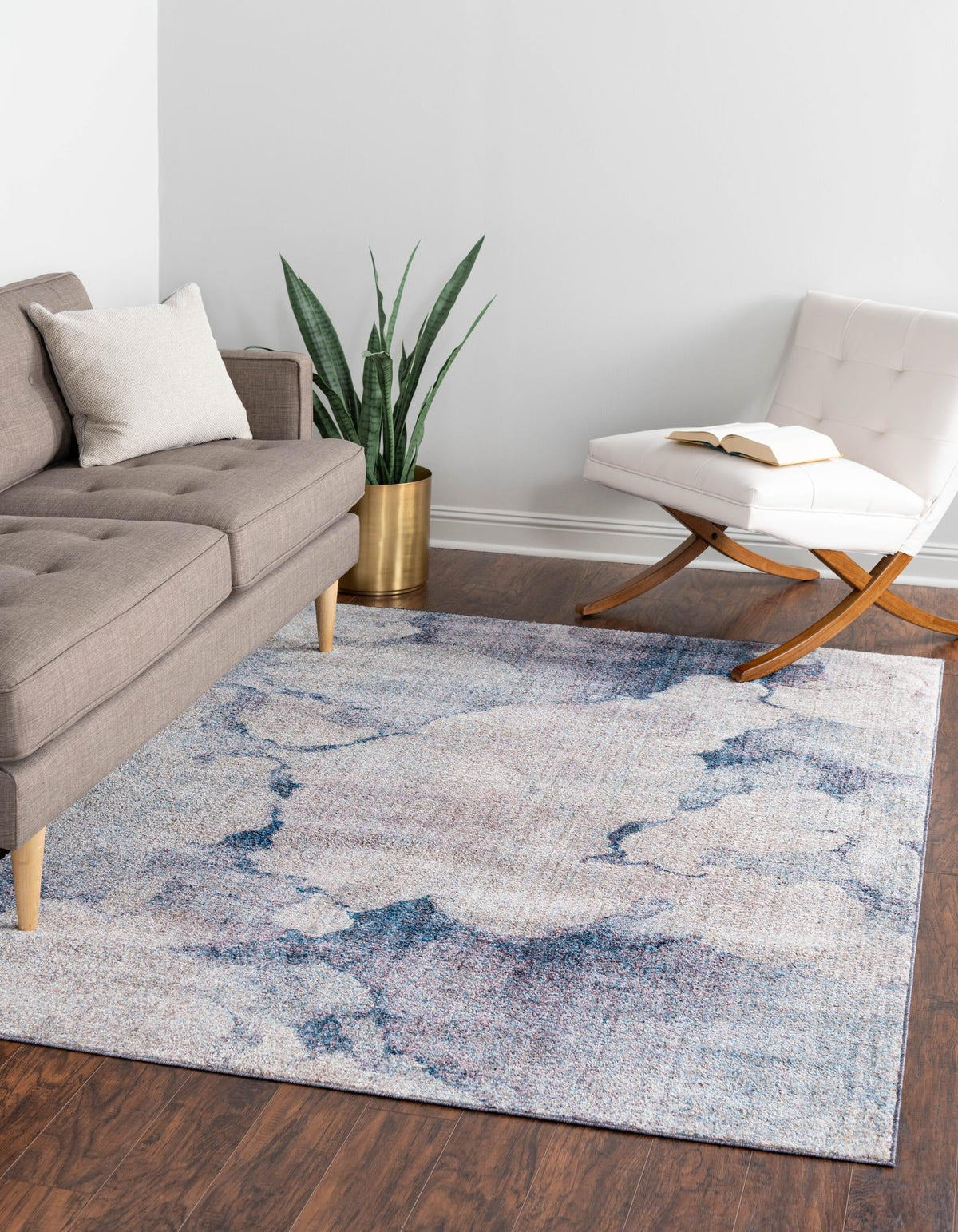 Spectrum Array Collection Area Rug -  Mirage Rectangle Blue Gray  lifestyle 2