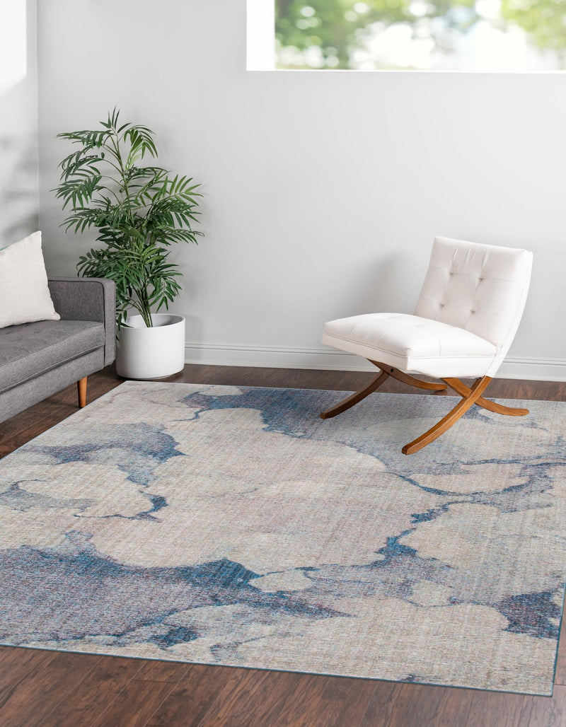 Spectrum Array Collection Area Rug -  Mirage Square Blue Gray  lifestyle 5
