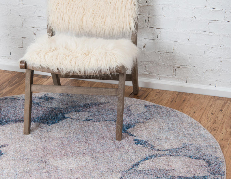 Spectrum Array Collection Area Rug -  Mirage Round Blue Gray  lifestyle 15