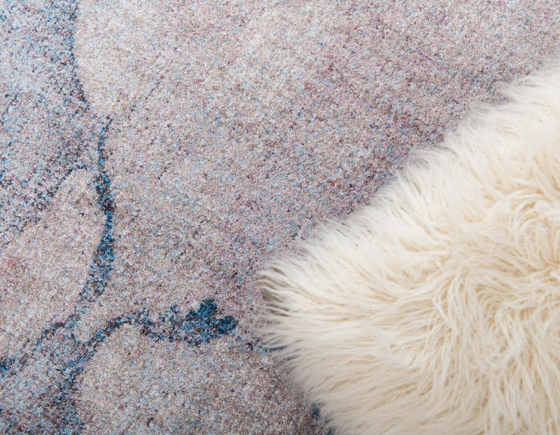 Spectrum Array Collection Area Rug -  Mirage Round Blue Gray  lifestyle 17