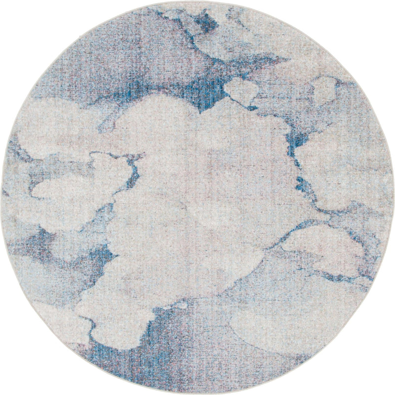 Spectrum Array Collection Area Rug -  Mirage Round Blue Gray  lifestyle 3