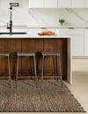 Woven Seaside Jute Collection Area Rug - Marina Rectangle Black  lifestyle 13