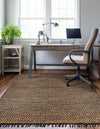 Woven Seaside Jute Collection Area Rug - Marina Rectangle Black  lifestyle 15