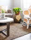 Woven Seaside Jute Collection Area Rug - Marina Rectangle Black  lifestyle 23