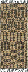 Woven Seaside Jute Collection Area Rug - Marina Runner Black  lifestyle 44